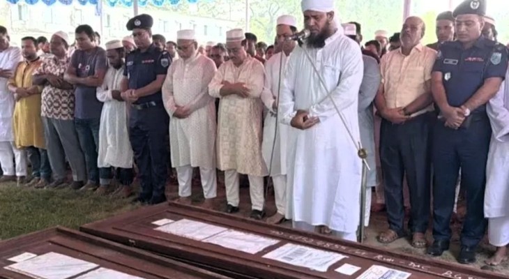 সৌদিতে আগুনে নিহত ৭ প্রবাসীর একসঙ্গে জানাজা